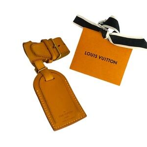 Louis Vuitton Vachetta Leather Luggage Tag Small Pristine condition